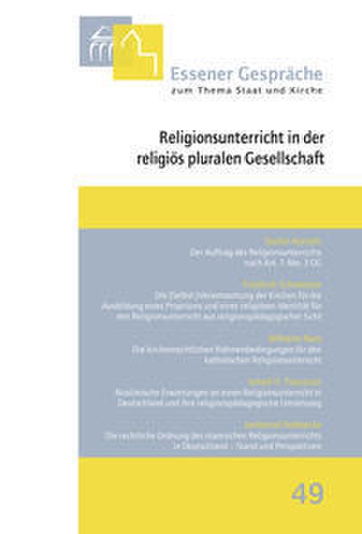 Religionsunterricht in der religiös pluralen Gesellschaft