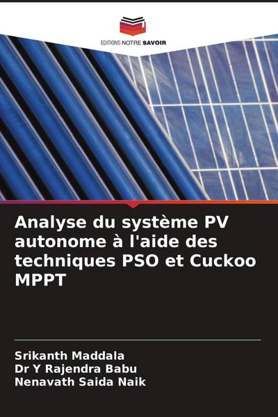 Analyse du système PV autonome à l’aide des techniques PSO et Cuckoo MPPT