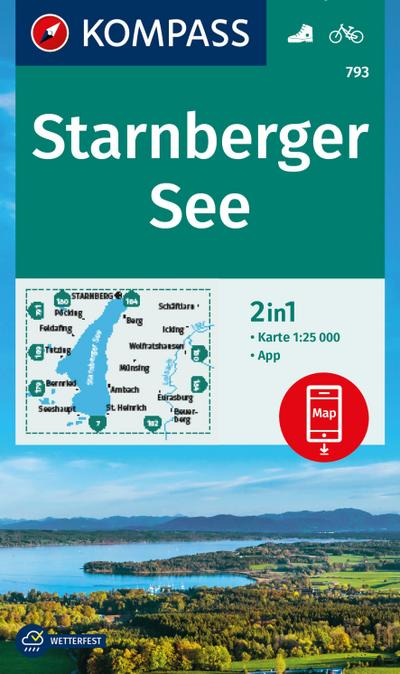KOMPASS Wanderkarte 793 Starnberger See 1:25.000 