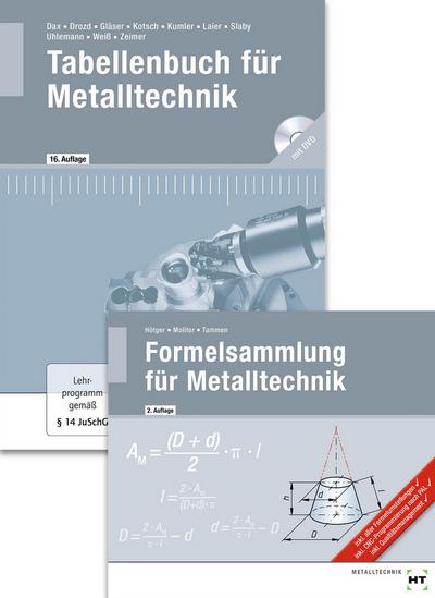 Paketangebot Tabellenbuch für Metalltechnik und Formelsammlung für Metalltechnik, m. 1 Buch, m. 1 Buch