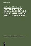 Festschrift für Hans-Joachim Fleck zum 70. Geburtstag am 30. Januar 1988