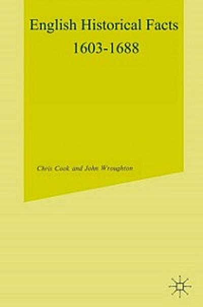 English Historical Facts, 1603-1688