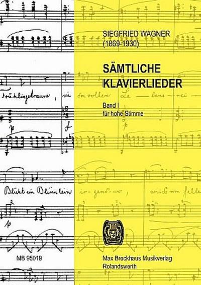 Sämtliche Klavierlieder Band 1für hohe Singstimme und Klavier