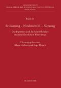 Erinnerung ' Niederschrift ' Nutzung