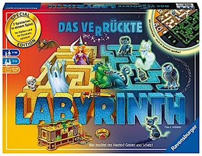 Ravensburger 26687 - Labyrinth Glow in the dark - Familienklassiker mit Leuchtfarbe, Spiel für Kinder und Familien ab 7 Jahren - Gesellschaftspiel geeignet für 2-4 Spieler - Schätze suchen