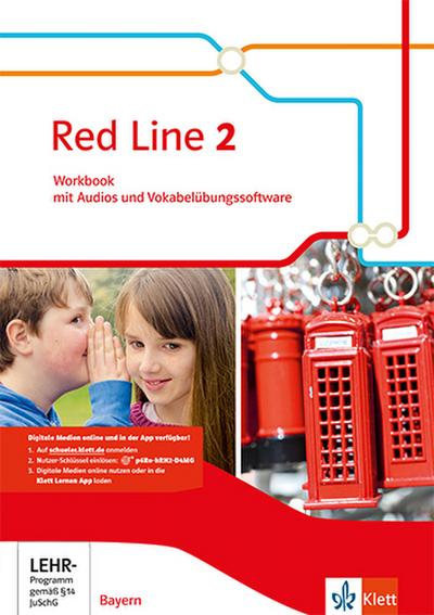 Red Line 2. Workbook mit Audios und Vokabelübungssoftware Klasse 6.  Ausgabe Bayern