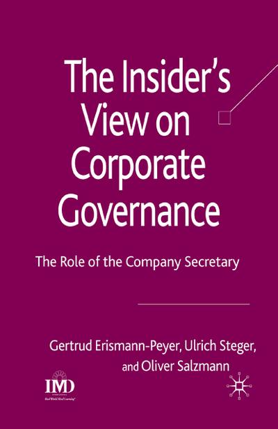 The Insider’s View on Corporate Governance