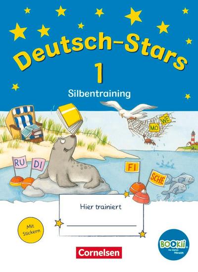 Deutsch-Stars - BOOKii-Ausgabe - 1. Schuljahr: Silbentraining - Übungsheft - Mit Lösungen