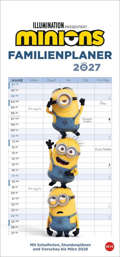 Minions Familienplaner 2027