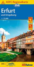 BVA ADFC Regionalkarte Erfurt und Umgebung 1:75.00