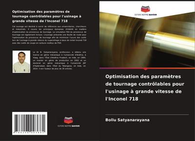 Optimisation des paramètres de tournage contrôlables pour l’usinage à grande vitesse de l’Inconel 718