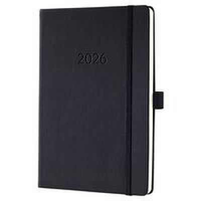 Wochenkalender Conceptum 2026, ca. A5, schwarz