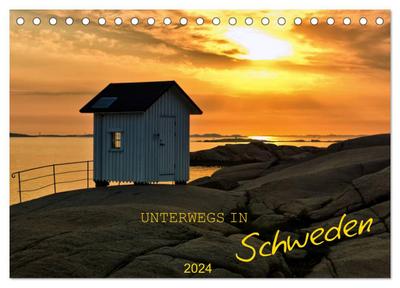 Unterwegs in Schweden (Tischkalender 2024 DIN A5 quer), CALVENDO Monatskalender