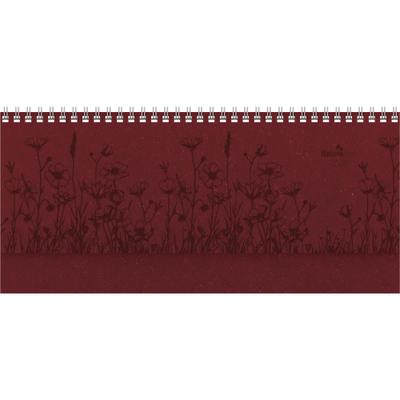 Alpha Edition - Tisch-Querkalender Nature Line Flower 2026 - Tischkalender quer 29,7×13,5 cm mit Wochenübersicht & Notizbereich, nachhaltiger Büroplaner mit Hardcover für Arbeit, Schule & Homeoffice