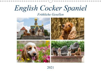 English Cocker Spaniel - Fröhliche Gesellen (Wandkalender 2021 DIN A3 quer)