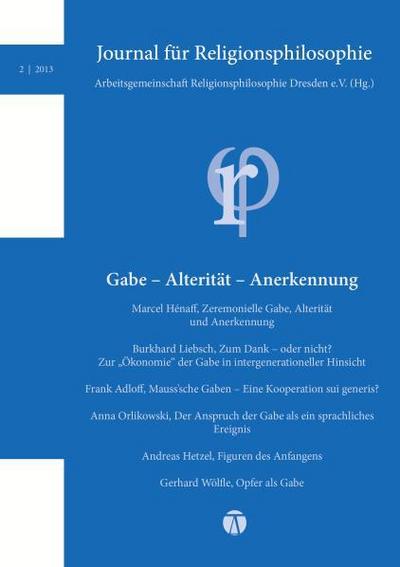 Journal für Religionsphilosophie 2/2013