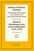 Dichtungen der Universitätsjahre 1715-1719