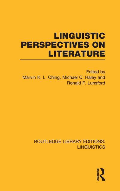 Linguistic Perspectives on Literature (RLE Linguistics C