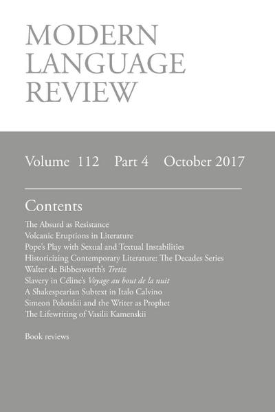 Modern Language Review (112