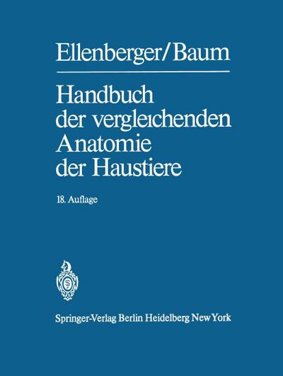 Handbuch der vergleichenden Anatomie der Haustiere