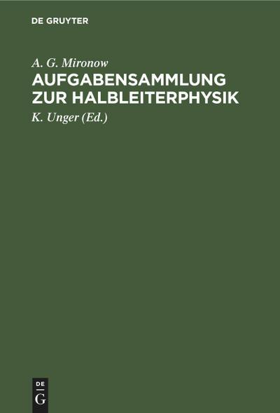 Aufgabensammlung zur Halbleiterphysik