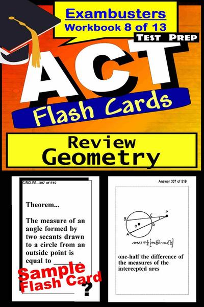 ACT Test Prep Geometry Review--Exambusters Flash Cards--Workbook 8 of 13