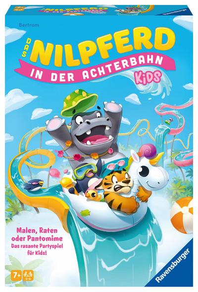 Ravensburger 22361 - Das Nilpferd in der Achterbahn Kids - Gesellschaftsspiel für Kinder und Familien ab 7 Jahren, für 3-6 Spieler - Partyspiel
