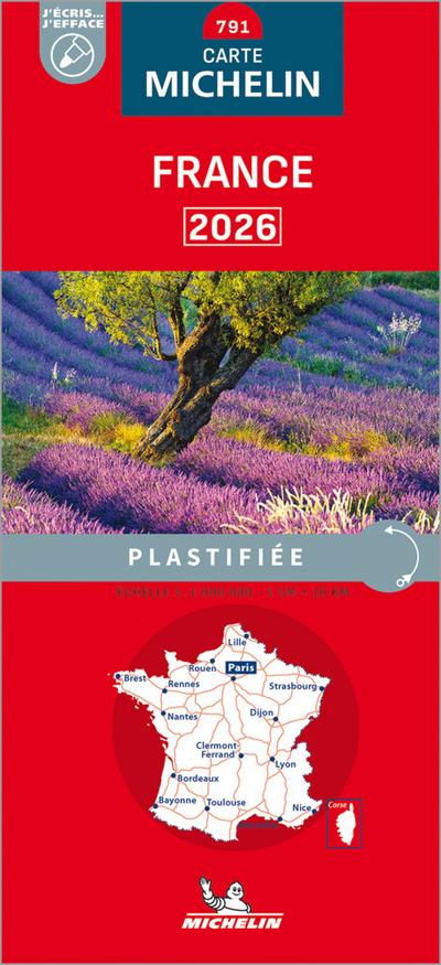 Michelin Frankreich 2026 (plastifiziert)