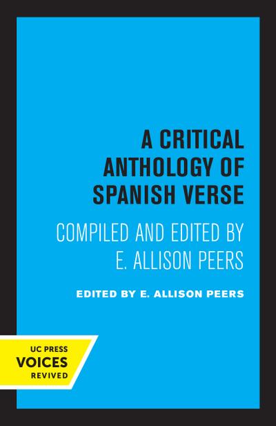 A Critical Anthology of Spanish Verse
