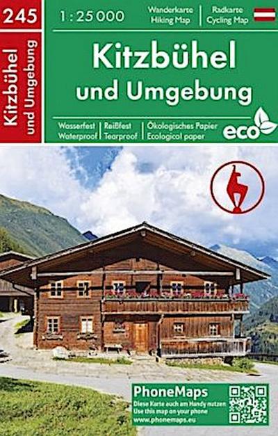 Kitzbühel und Umgebung, Wander - Radkarte 1 : 25 000