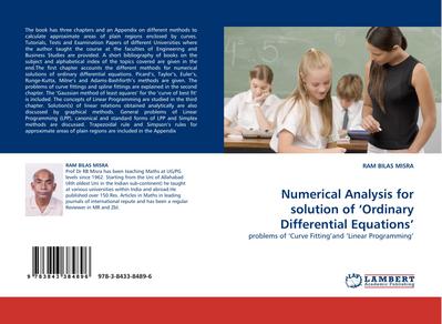 Numerical Analysis for solution of ’Ordinary Differential Equations’’