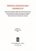 Mittellateinisches Jahrbuch. Internationale Zeitsc