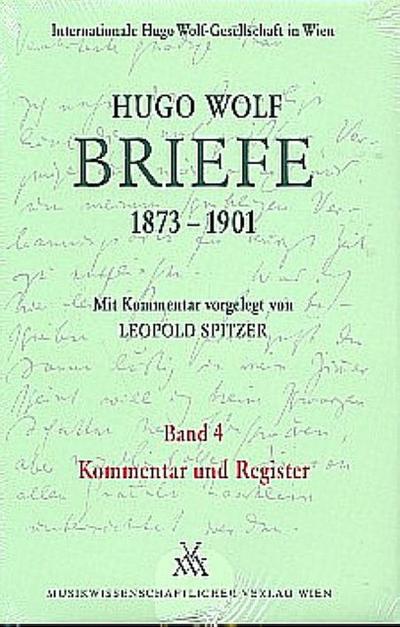 Briefe Band 4 (1873-1901) Kommentar und Register