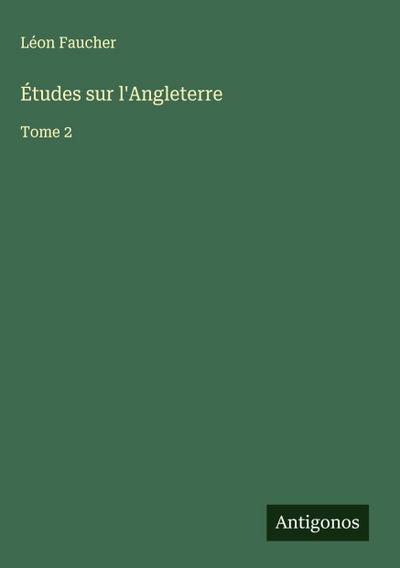 Études sur l’Angleterre