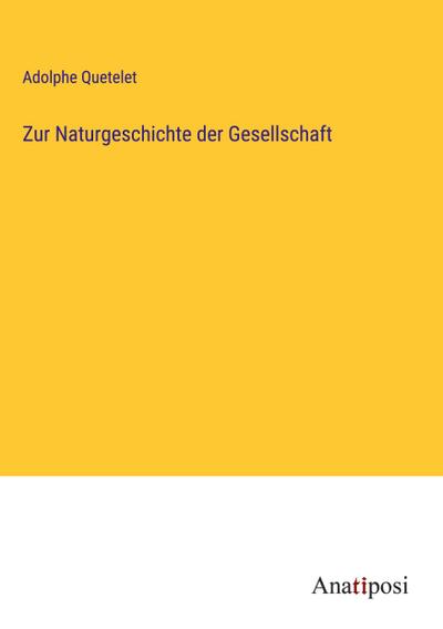 Zur Naturgeschichte der Gesellschaft