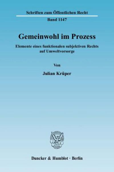 Gemeinwohl im Prozess.
