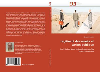 Légitimité des savoirs et action publique