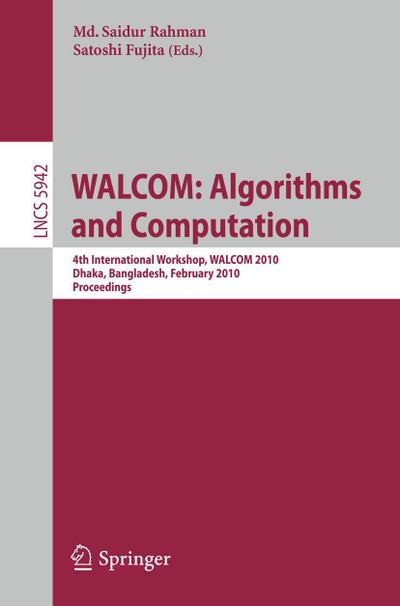 WALCOM: Algorithms and Computation