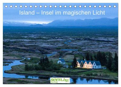 Island - Insel im magischen Licht (Tischkalender 2025 DIN A5 quer), CALVENDO Monatskalender