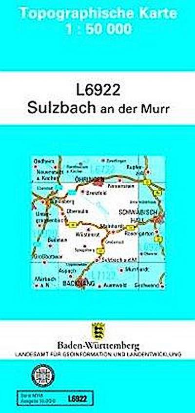 Topographische Karte Baden-Württemberg, Zivilmilitärische Ausgabe - Sulzbach an der Murr