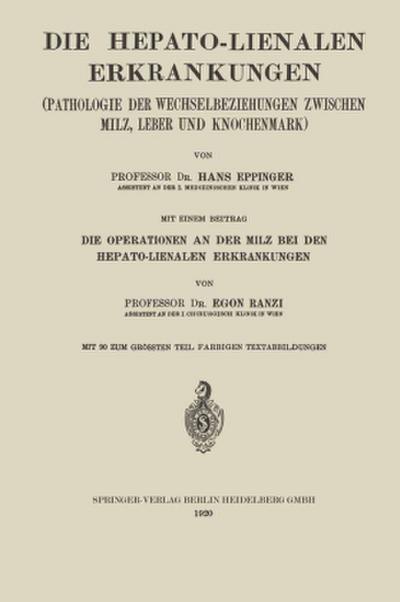 Die Hepato-Lienalen Erkrankungen