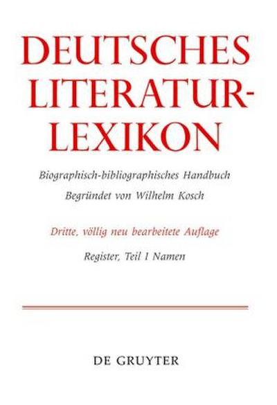 Deutsches Literatur-Lexikon Namen, 2 Teile