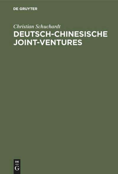 Deutsch-chinesische Joint-ventures