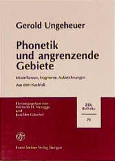 Phonetik und angrenzende Gebiete
