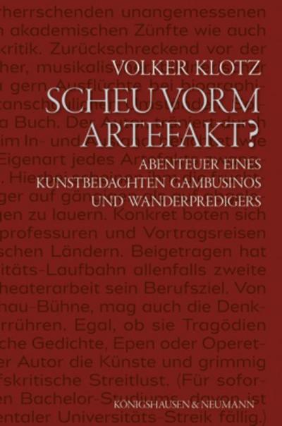 Scheu vorm Artefakt?