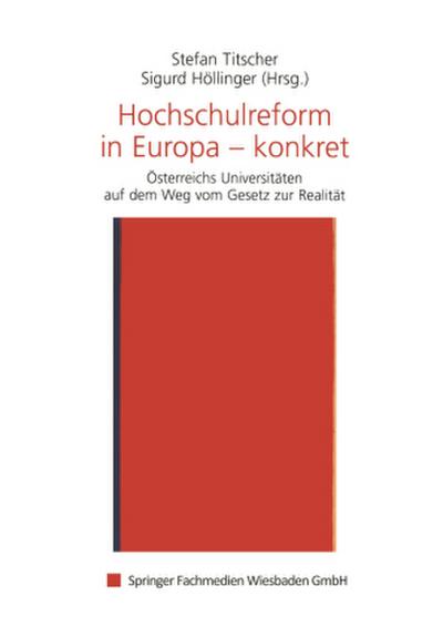 Hochschulreform in Europa - konkret