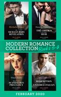 Modern Romance February 2020 Books 5-8: Her Sicilian Baby Revelation / The Greek’s One-Night Heir / Bound by My Scandalous Pregnancy / Redemption of the Untamed Italian