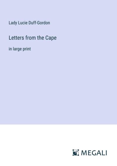 Letters from the Cape