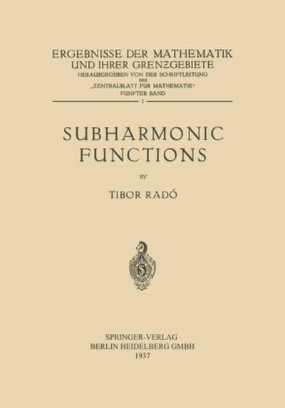 Subharmonic Functions