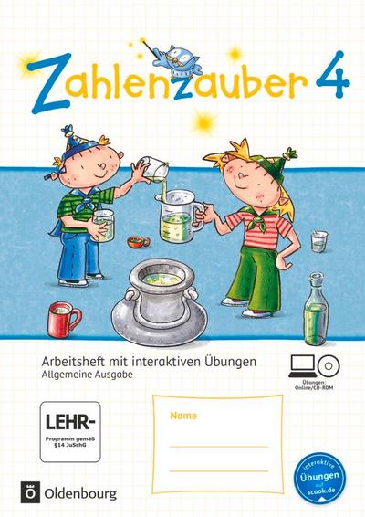 Zahlenzauber  4. Schuljahr - Allgemeine Ausgabe - Arbeitsheft mit interaktiven Übungen auf scook.de